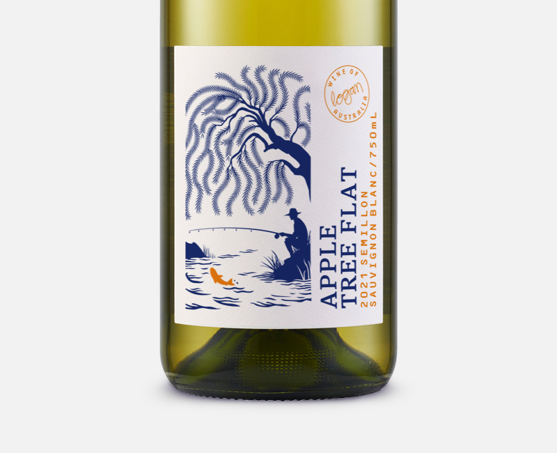 Brand and label redesign for the Apple Tree Flat range of wines